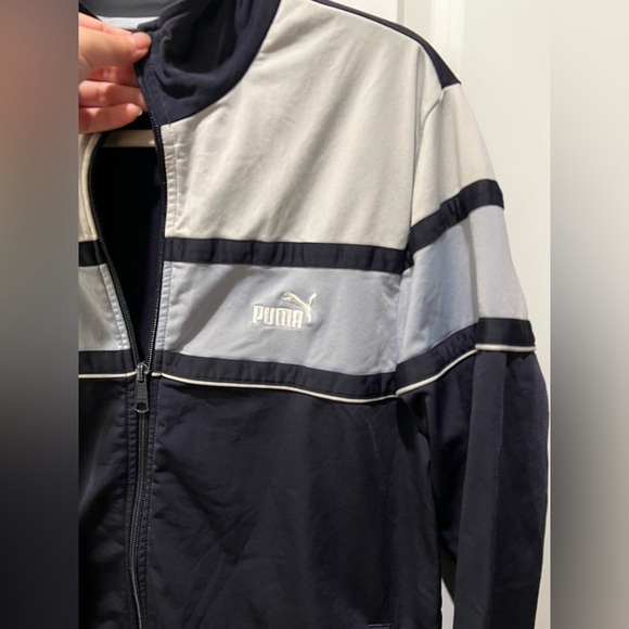 Puma Women’s Blue/Grey Activewear Track Jacket Size Medium - Picture 3 of 10